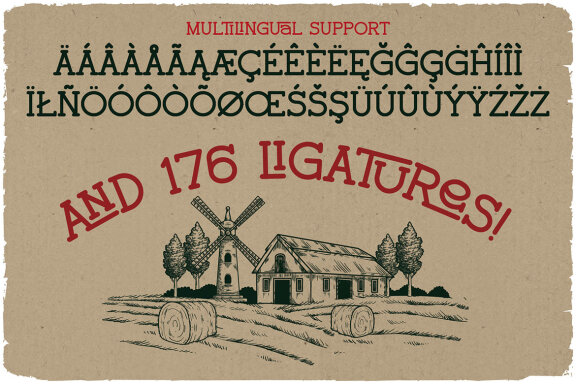 Country Road Vintage Label Font