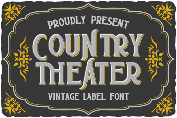 Country Theater Vintage Label Font