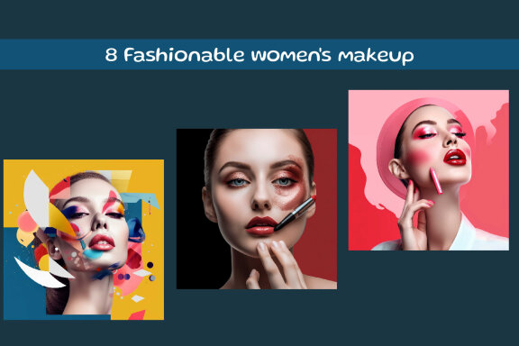 Fashionable women's makeup