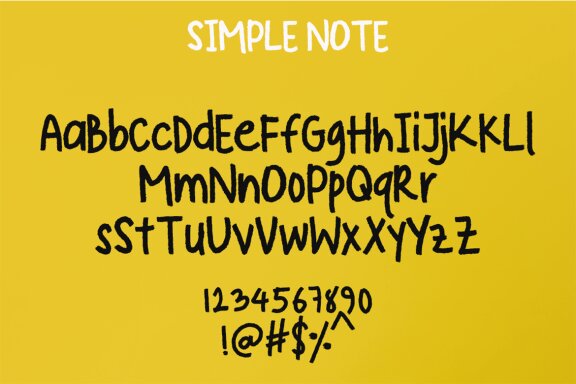 Simple Note font