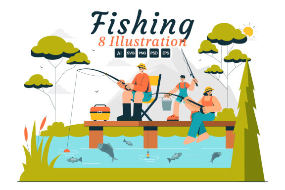 8 Fishing Adventure Illustration