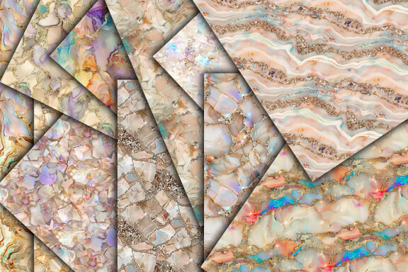 Glitter Gem Printable Digital Papers