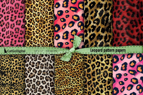 Leopard Pattern Digital Papers