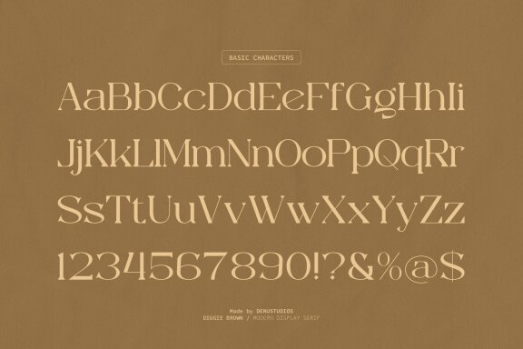 Diggie Brown | Modern Display Serif