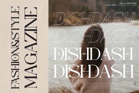 Diggie Brown | Modern Display Serif