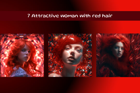 Attractive woman with red hair
