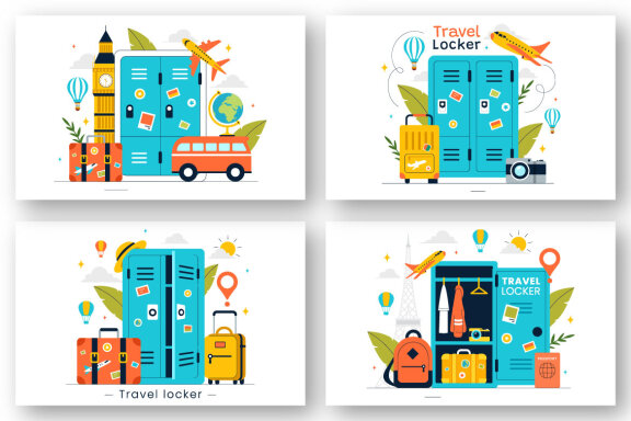 9 Travel Locker System Illustration