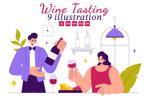 9 Tasting and Savoring Wine Illustration