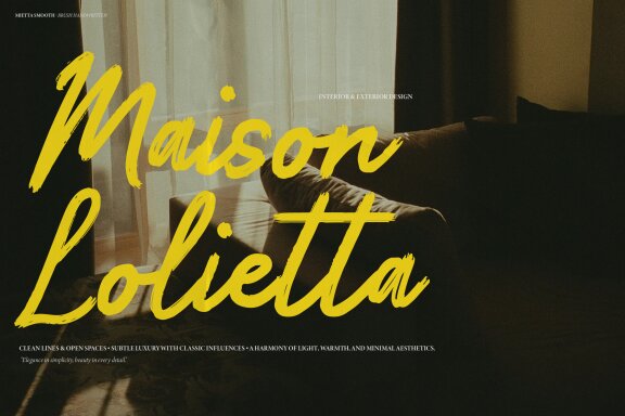 Mietta Smooth | Brush Handwritten Font