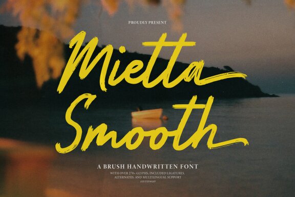 Mietta Smooth | Brush Handwritten Font