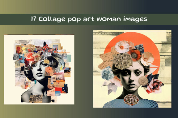 Collage pop art woman images