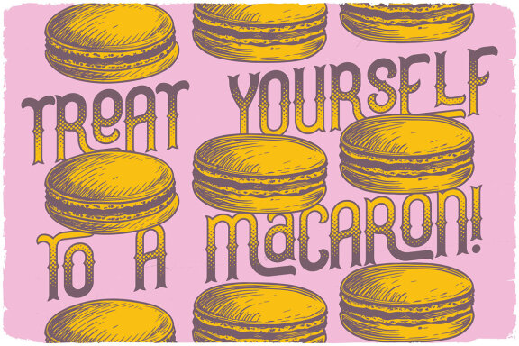 Macaron Vintage Label Font