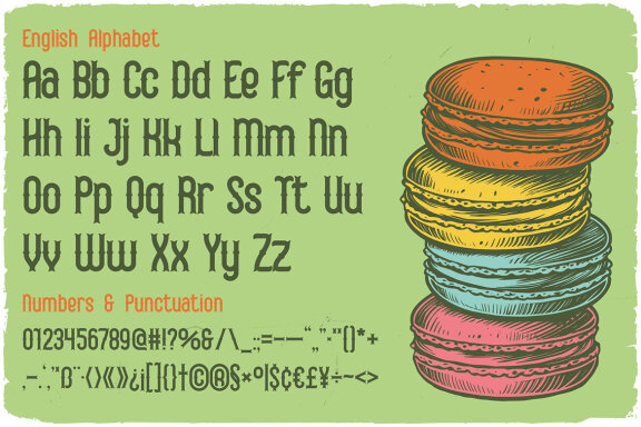 Macaron Vintage Label Font