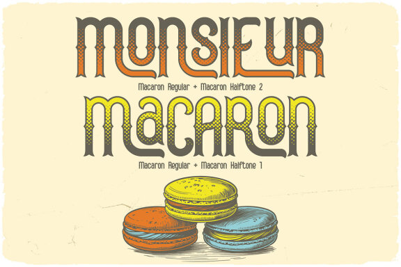 Macaron Vintage Label Font
