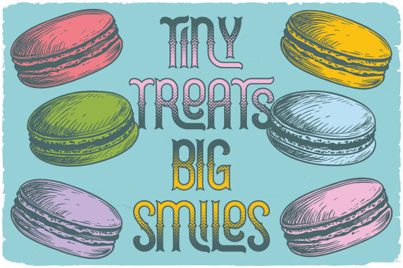 Macaron Vintage Label Font