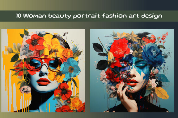 Woman beauty portrait fashion art design