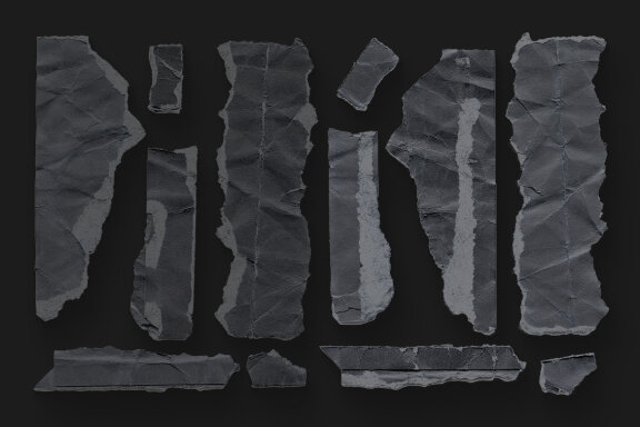 FREE Crumpled & Ripped Papers - 13 Sets