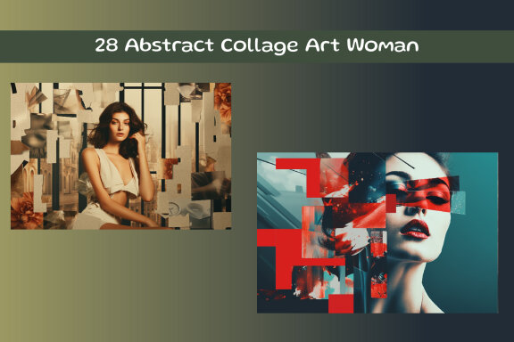 Abstract Collage Art Woman