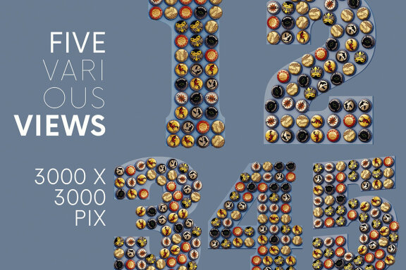Beer Cap FREE Alphabet & Color Font