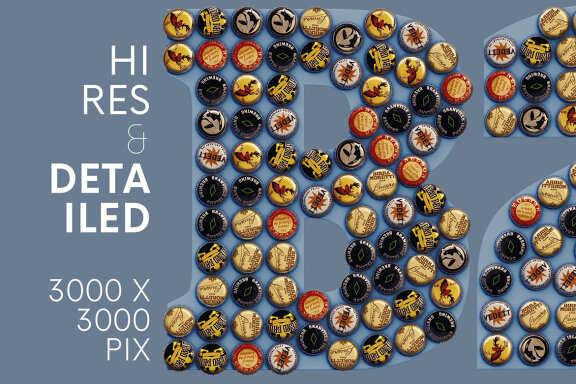 Beer Cap FREE Alphabet & Color Font