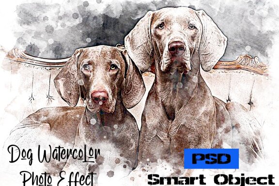 Dog Watercolor Photo Effect