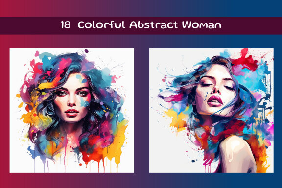 Colorful Abstract Woman