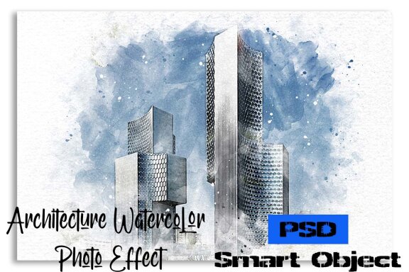 Architecture Watercolor Photo Effect