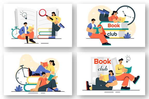 9 Community Book Club Illustration
