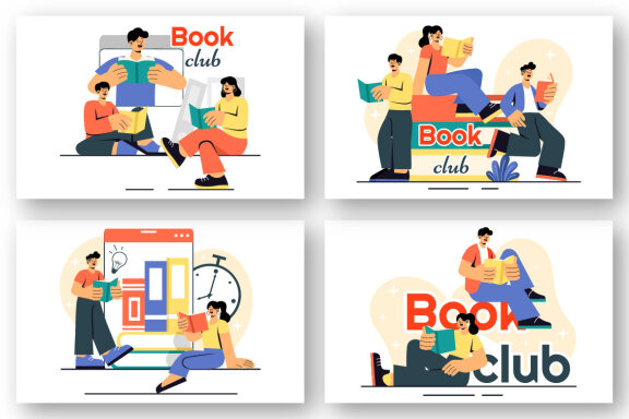 9 Community Book Club Illustration
