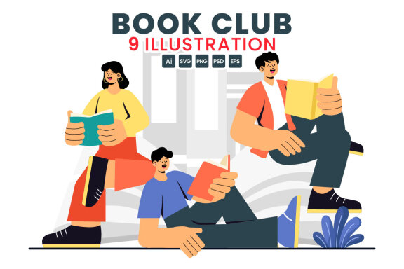9 Community Book Club Illustration