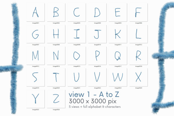 Christmas Deco Free PNG Alphabet