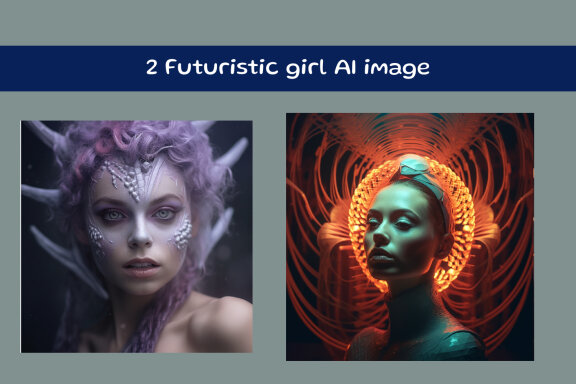 Futuristic girl AI image
