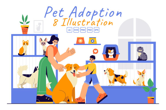 8  Pet Adoption Center Illustration