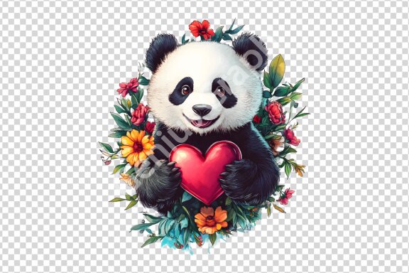 Valentine Cute Animals Clipart Bundle