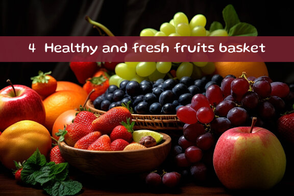 Healthy and fresh fruits basket