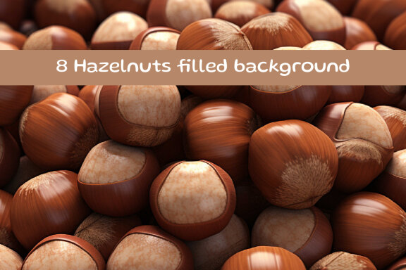 Hazelnuts filled background