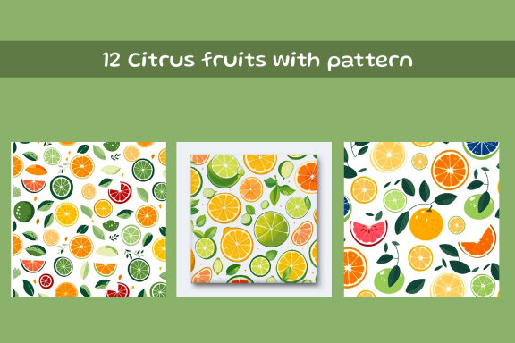 Citrus fruits with pattern
