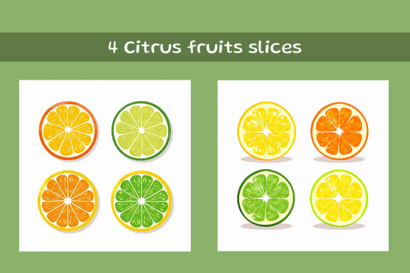 Citrus fruits slices