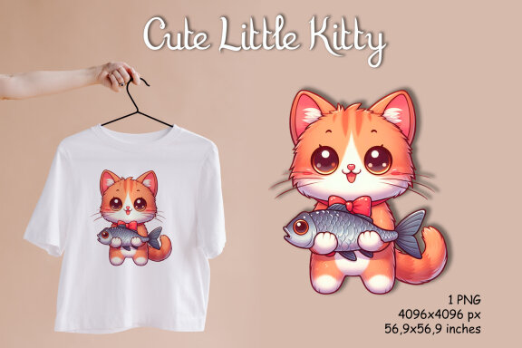 Cute Little Kitty PNG Clipart