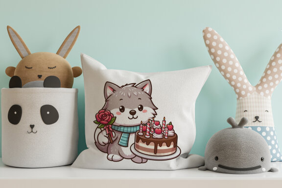 Cute Little Wolf PNG Clipart