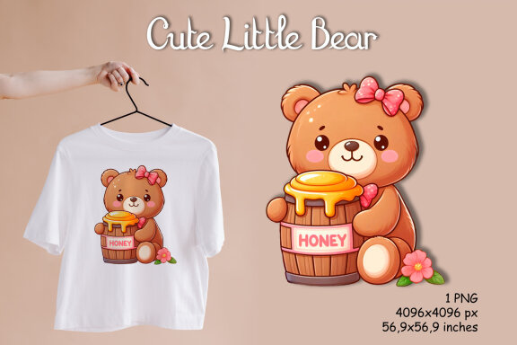 Cute Little Bear PNG Clipart