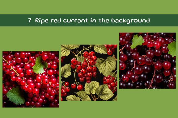 Ripe red currant in the background