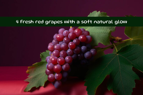 Fresh red grapes with a soft natural glow