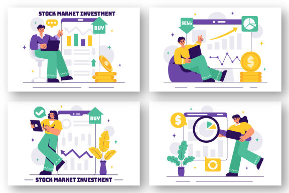 10 Stock Market Investment Illustration