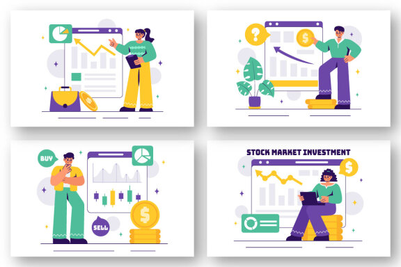 10 Stock Market Investment Illustration