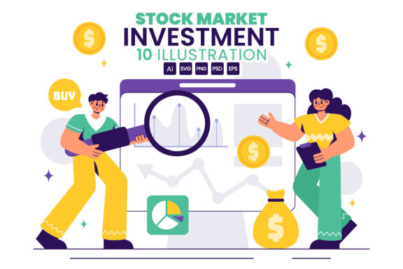 10 Stock Market Investment Illustration
