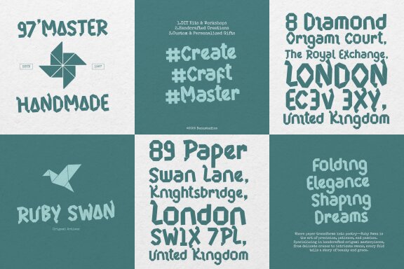 Origraph | Origami Font