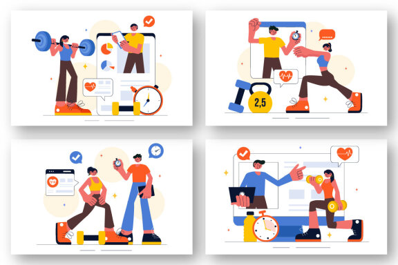 9 Personalized Wellness Coaching Illustration
