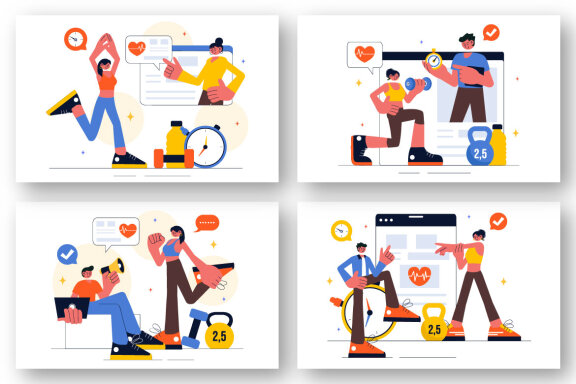 9 Personalized Wellness Coaching Illustration