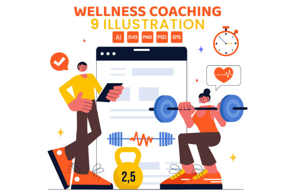9 Personalized Wellness Coaching Illustration
